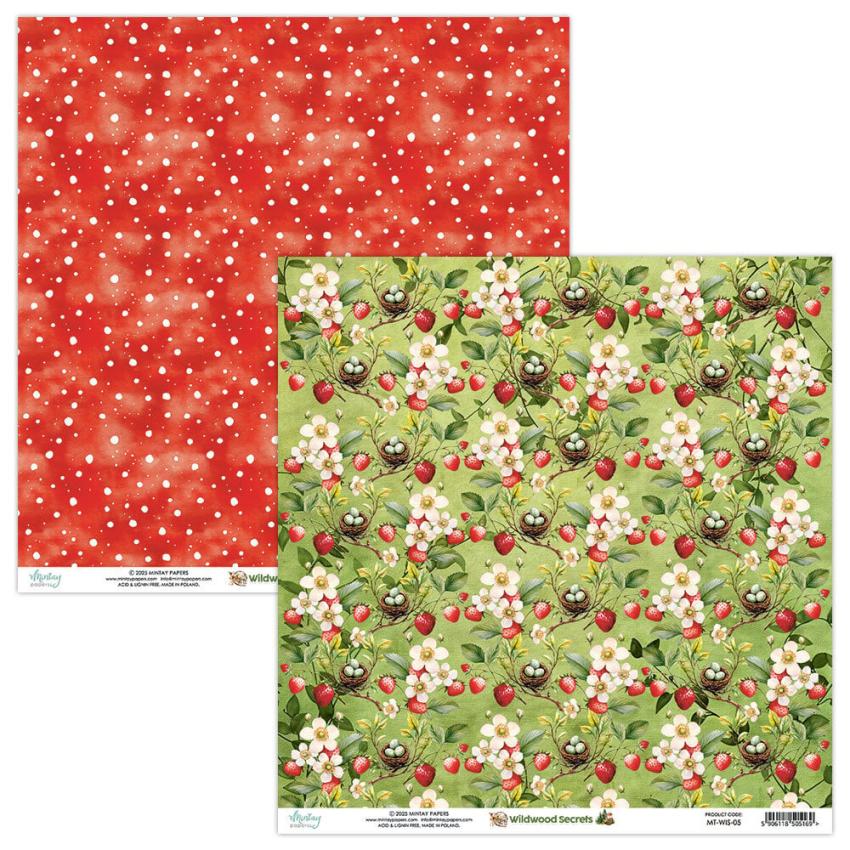 Mintay Papers - Designpapier "Wildwood Secrets" Scrapbooking Paper Pad 8x8 Inch - 24 Bogen