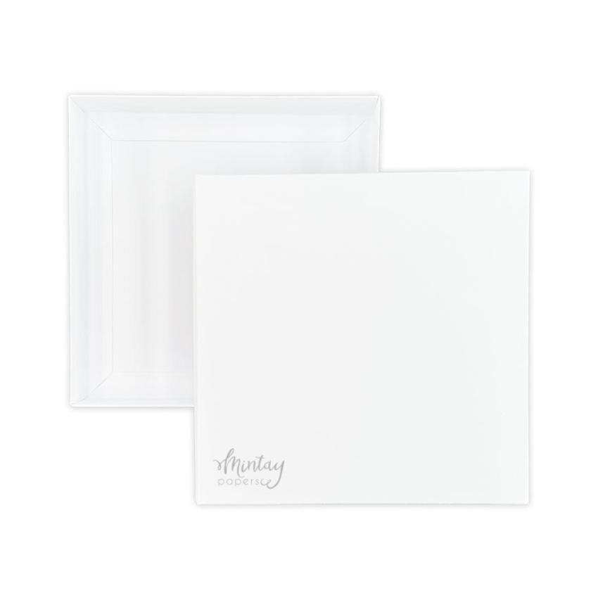 Mintay Papers - Schachtel - Box "Square" Card Box Base White 16x16cm - 3 Stück