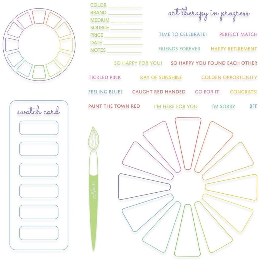 Sizzix - Stempelset "Swatch Cards" Clear Stamps Design by Eileen Hull