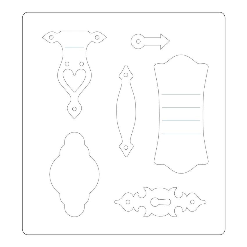 Sizzix - Stanzschablone "Journal Hardware" ScoreBoards Dies