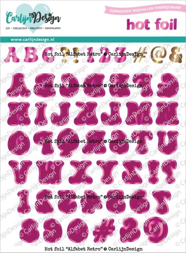 Carlijn Design "Alphabet Retro" Hot Foil  