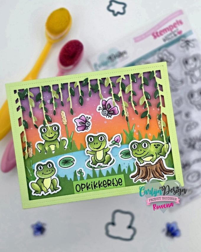 Carlijn Design - Stempelset "Kikker Vriendjes" Clear Stamp 