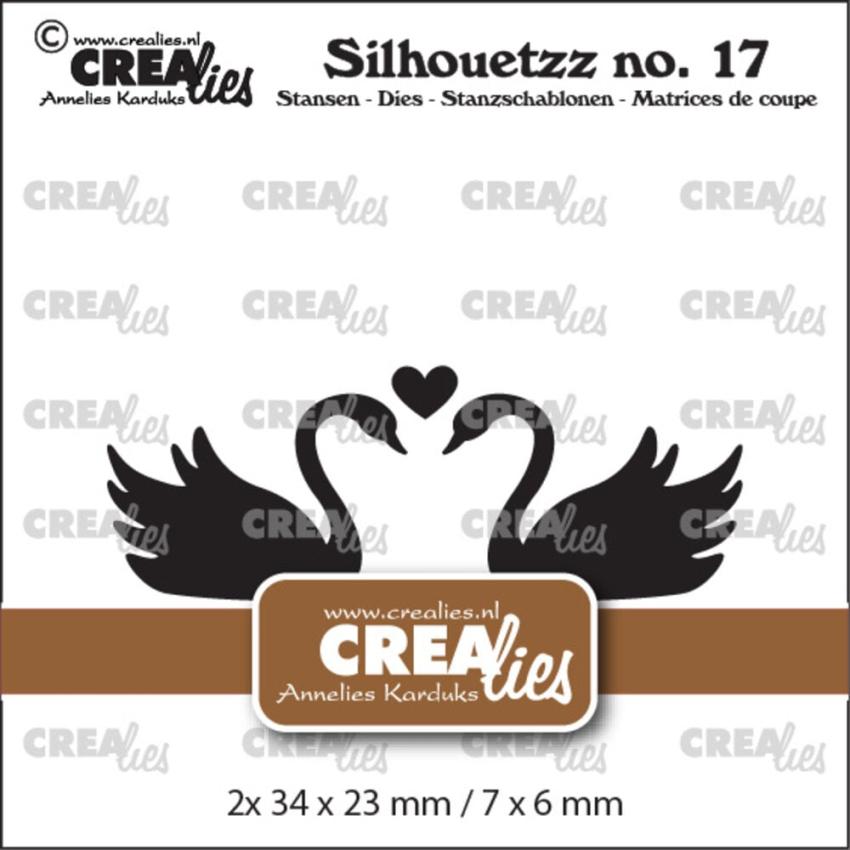 Crealies - Stanzschablone "No.17 Swans" Silhouetzz Dies