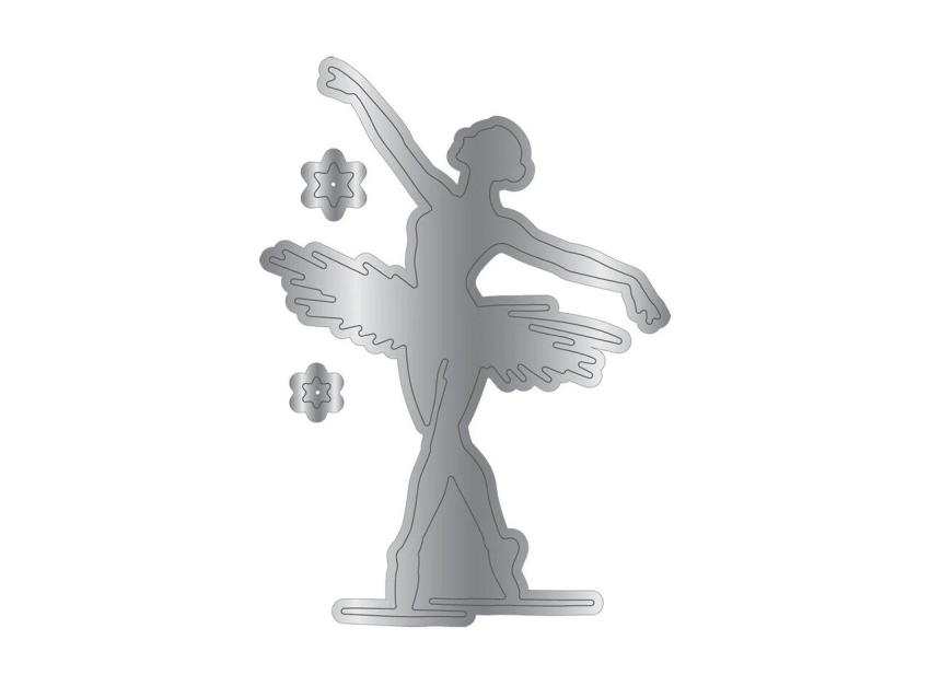 Crafters Companion - Stempelset, Stanzschablone & Schablone "Beauty in Every Step" Stamp, Dies & Stencil