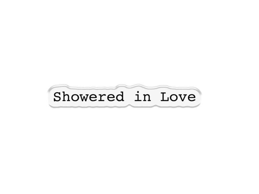 Crafters Companion - Stempelset, Stanzschablone & Schablone "Showered In Love" Stamp, Dies & Stencil