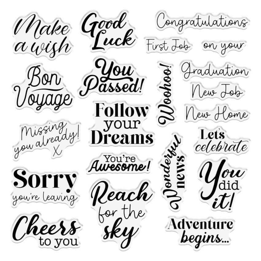 Crafters Companion - Stempelset "You Did It!" Clear Stamps