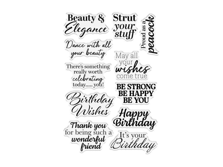 Crafters Companion - Stempelset "Strut Your Stuff" Clear Stamps