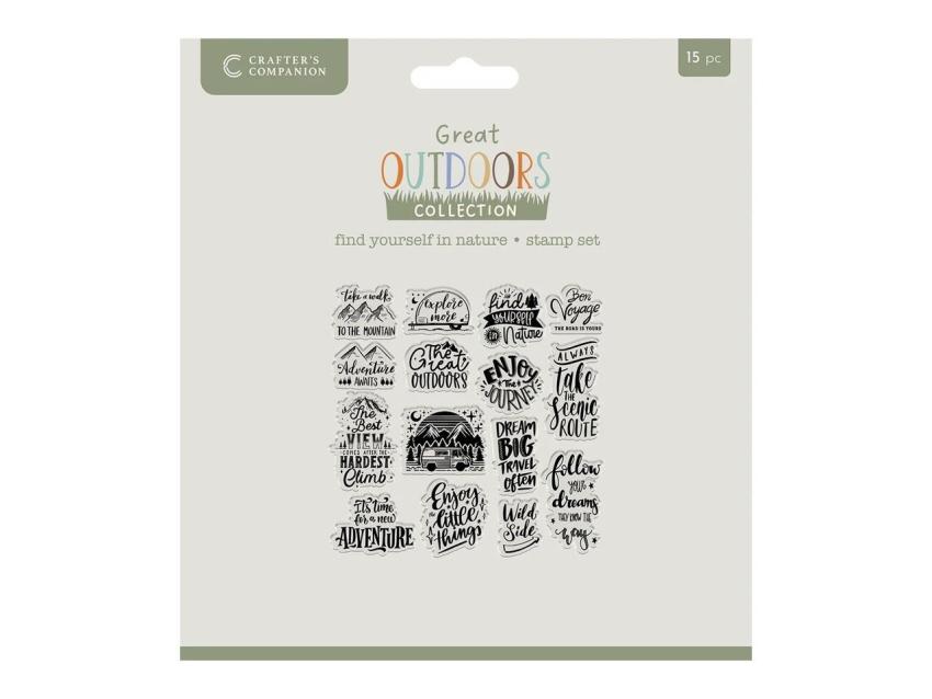 Crafters Companion - Stempelset "Find Yourself in Nature" Clear Stamps