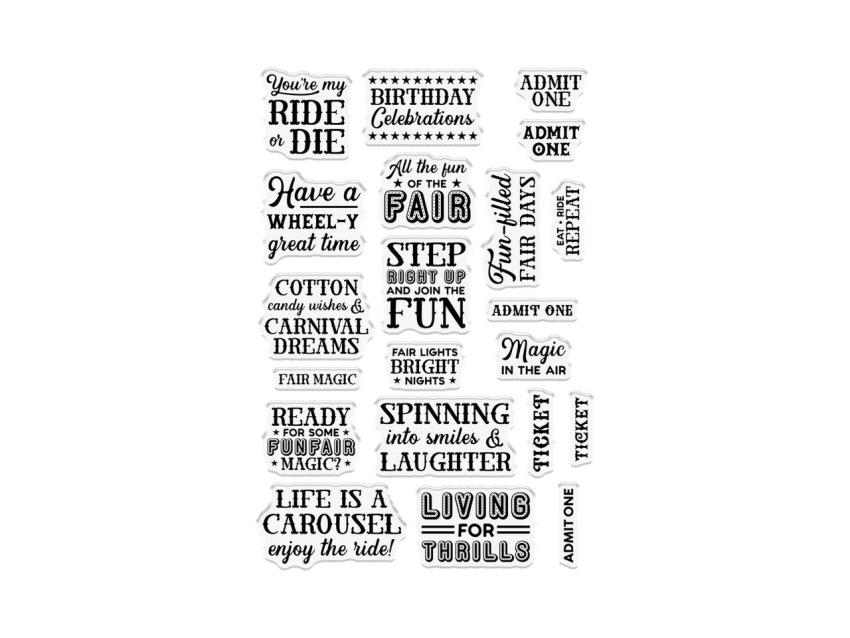 Crafters Companion - Stempelset & Stanzschablone "Ticket Fun" Stamp & Dies
