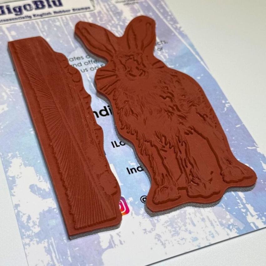 IndigoBlu - Gummistempel Set "Winter Hare" A6 Rubber Stamp