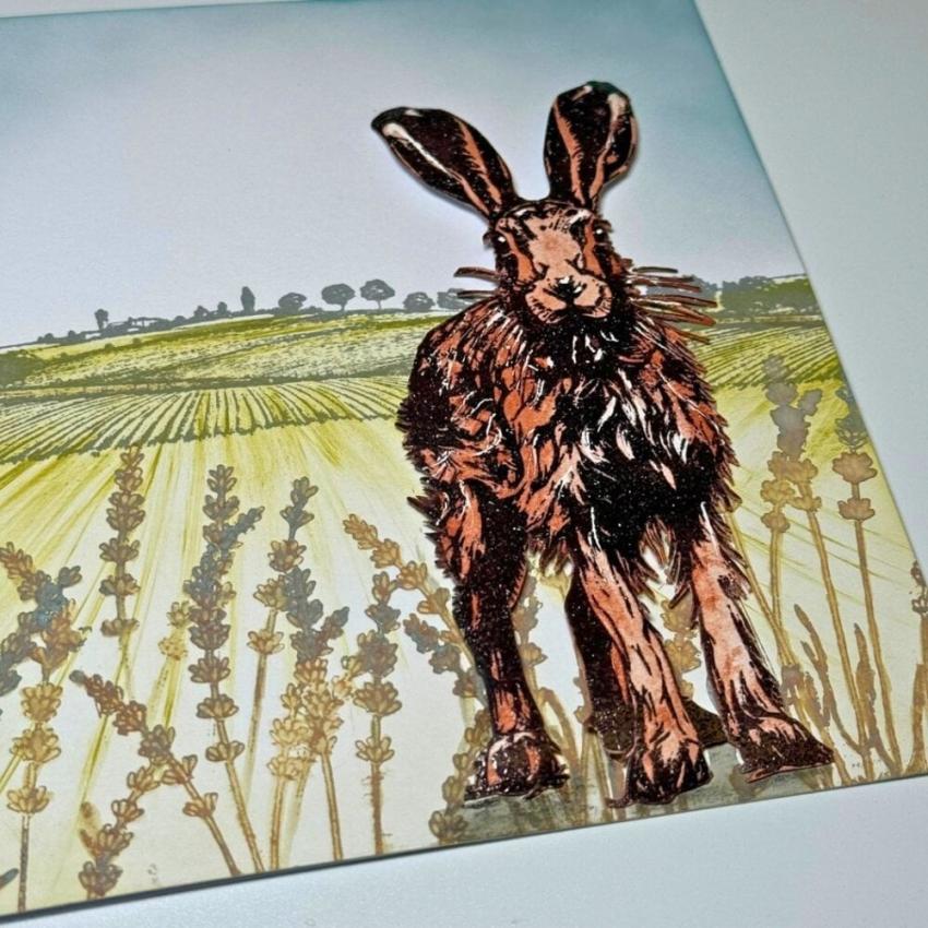 IndigoBlu - Gummistempel Set "Winter Hare" A6 Rubber Stamp