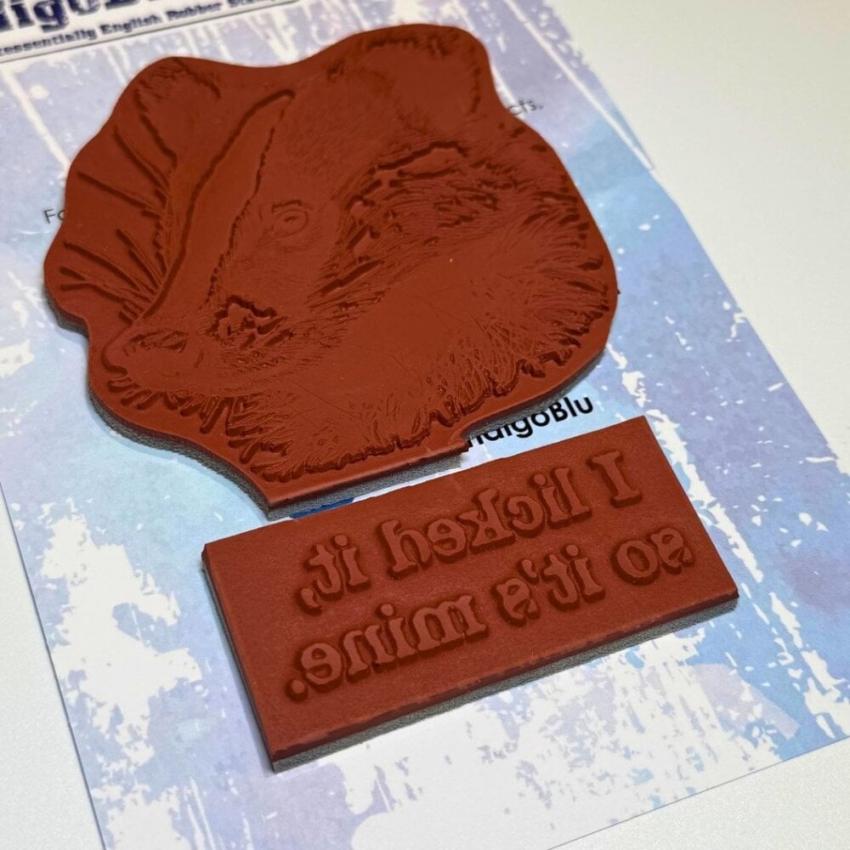 IndigoBlu - Gummistempel Set "Winter Badger" A6 Rubber Stamp