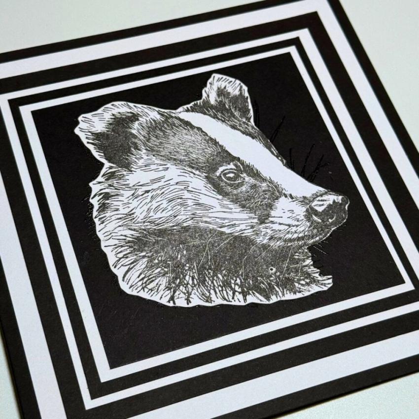 IndigoBlu - Gummistempel Set "Winter Badger" A6 Rubber Stamp