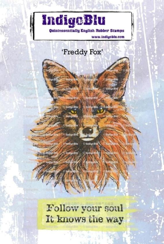 IndigoBlu - Gummistempel Set "Freddy Fox" A6 Rubber Stamp