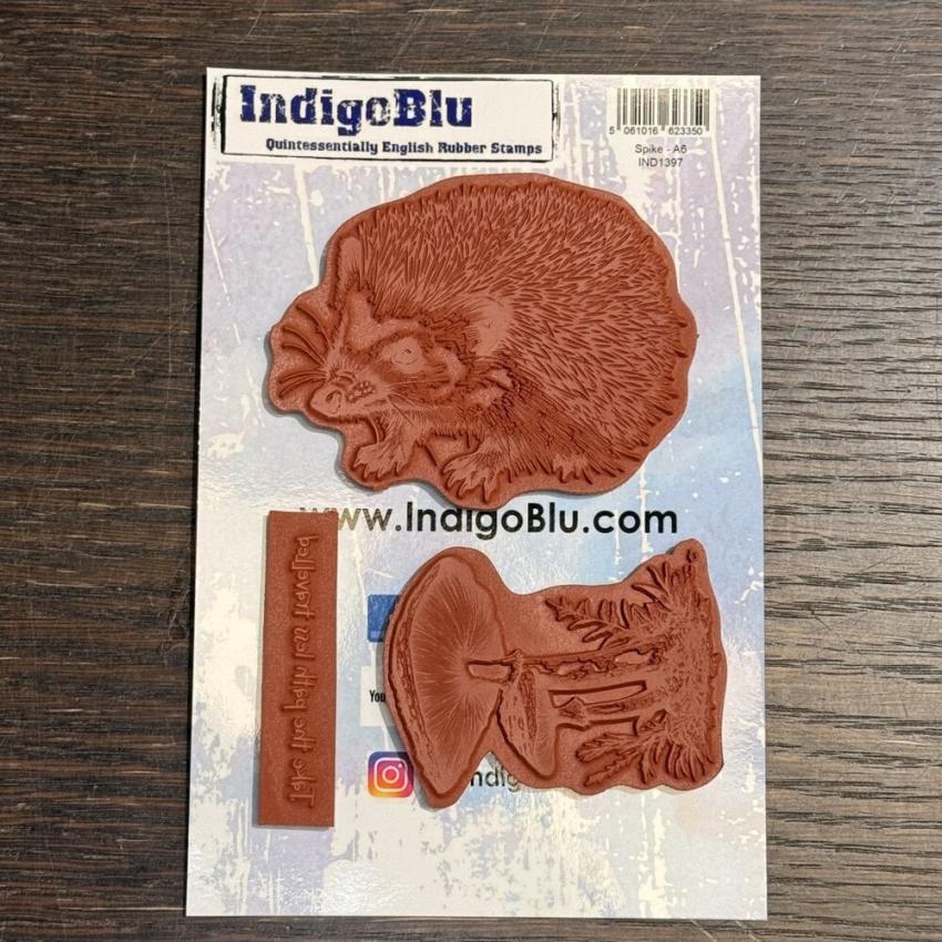 IndigoBlu - Gummistempel Set "Spike" A6 Rubber Stamp