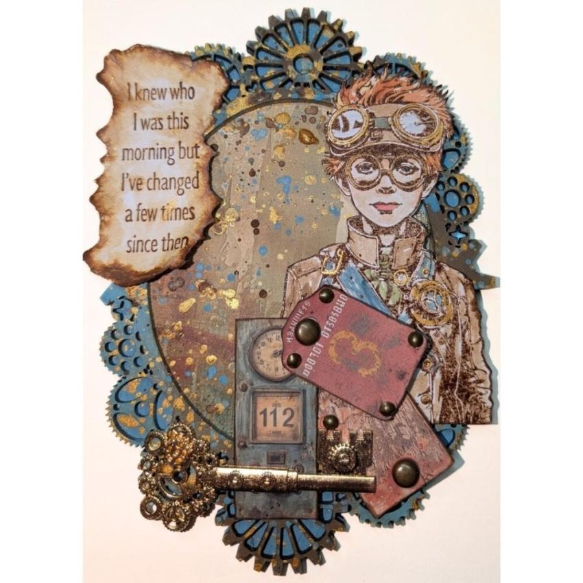 IndigoBlu - Gummistempel Set "Goggles" A6 Rubber Stamp