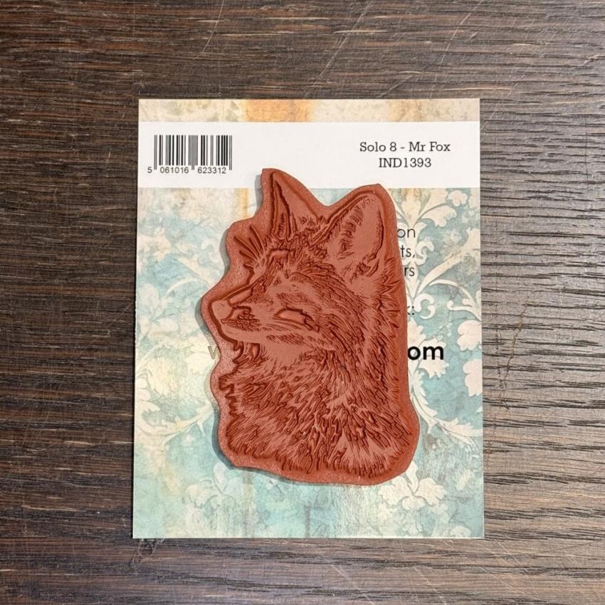 IndigoBlu - Gummistempel "Solo 8 Mr Fox Rubber" 8x5cm Rubber Stamp