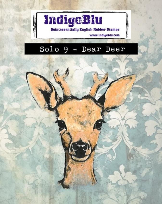 IndigoBlu - Gummistempel "Solo 9 Dear Deer Rubber" 7x7,5cm Rubber Stamp
