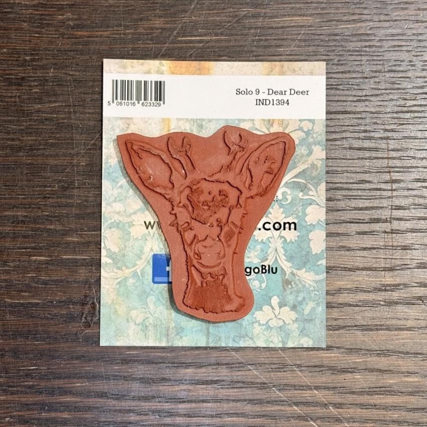 IndigoBlu - Gummistempel "Solo 9 Dear Deer Rubber" 7x7,5cm Rubber Stamp