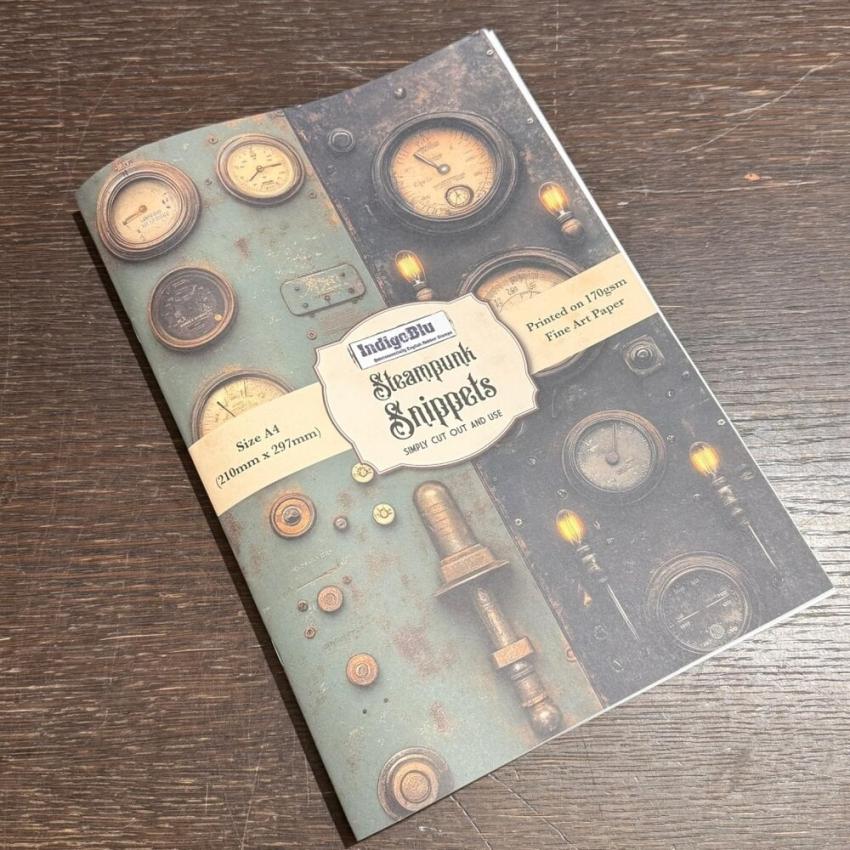 IndigoBlu - Designpapier "Steampunk Snippets" Paper Pack A4 - 22 Bogen