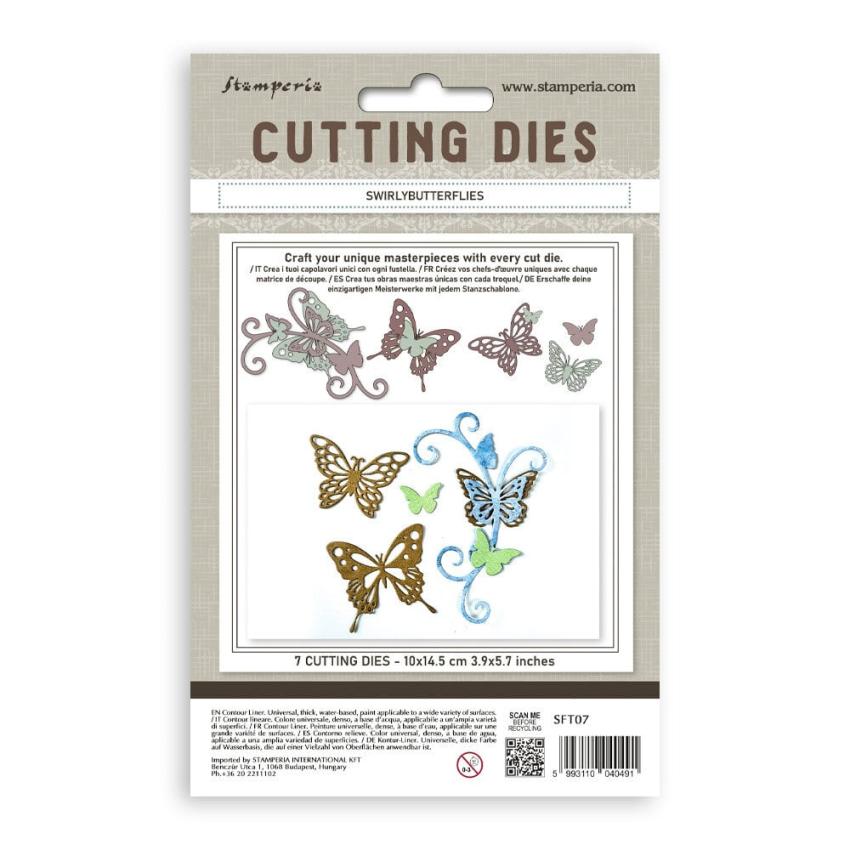 Stamperia - Stanzschablone "Swirly Butterflies" Dies
