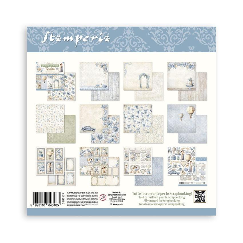 Stamperia - Designpapier "Timeless" Paper Pack 8x8 Inch - 10 Bogen