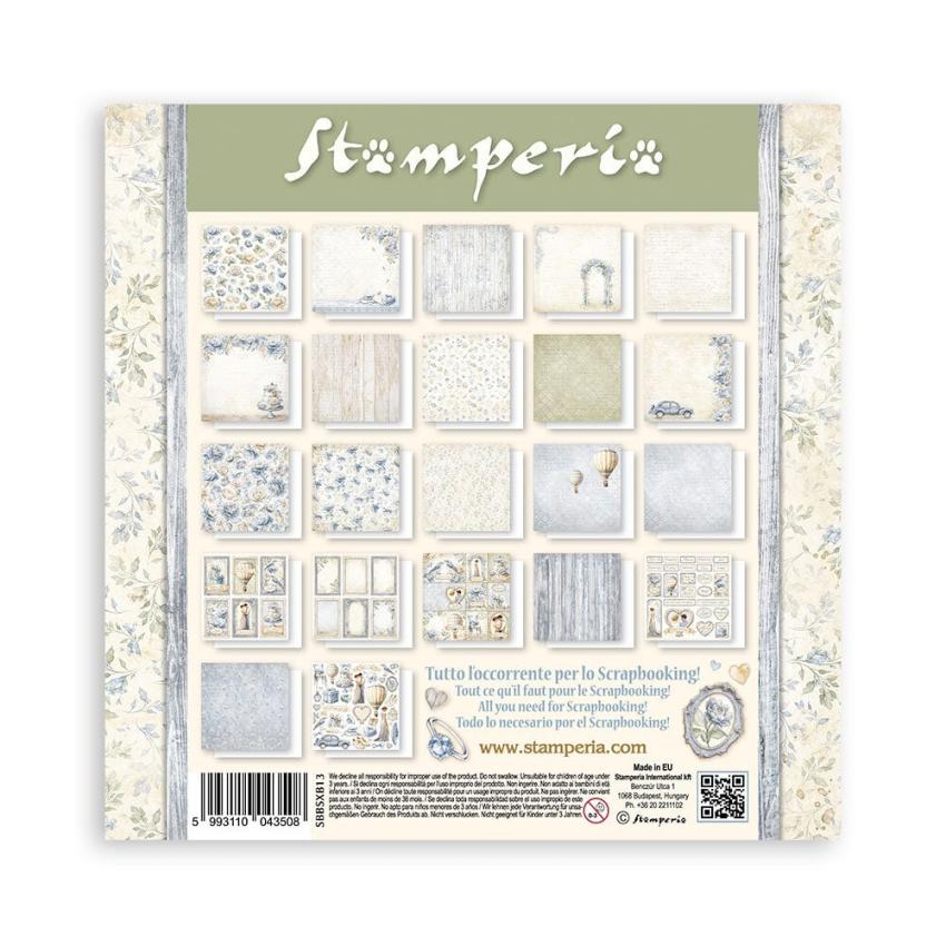 Stamperia - Designpapier "Timeless" Maxi Paper Pack 8x8 Inch - 22 Bogen