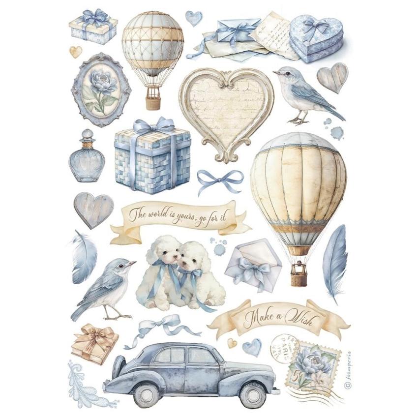 Stamperia - Decopatch Papier "Mixed Elements" Decoupage A4 - 6 Bogen  
