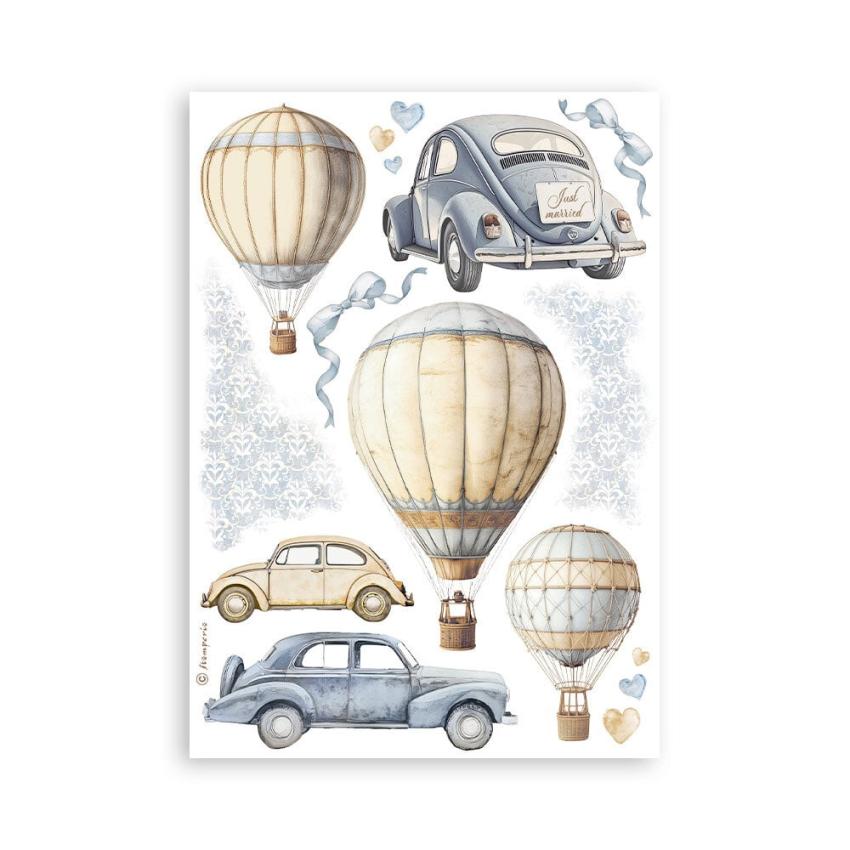 Stamperia - Washi Papier "Timeless" Washi Pad 14,8x21cm - 8 Bogen