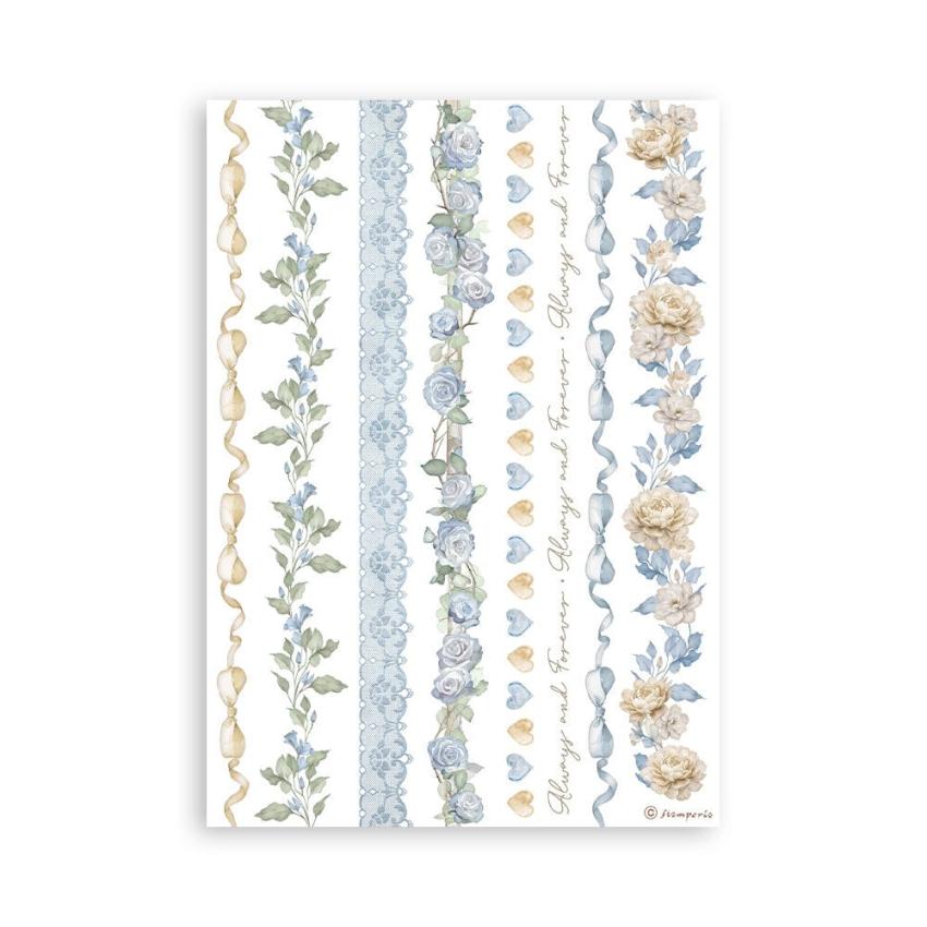 Stamperia - Washi Papier "Timeless" Washi Pad 14,8x21cm - 8 Bogen