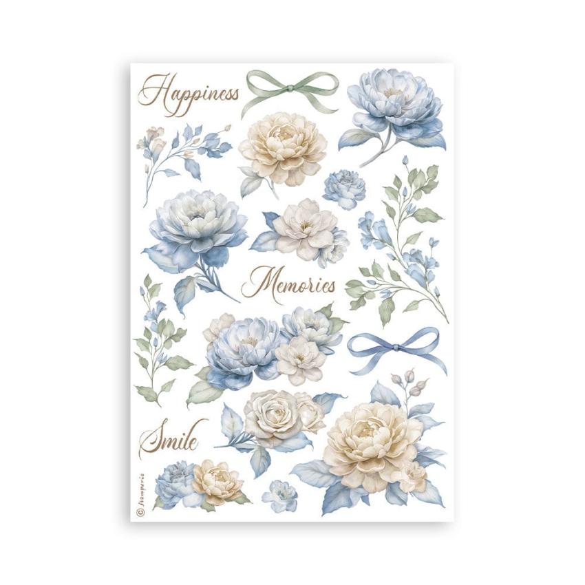 Stamperia - Washi Papier "Timeless" Washi Pad 14,8x21cm - 8 Bogen