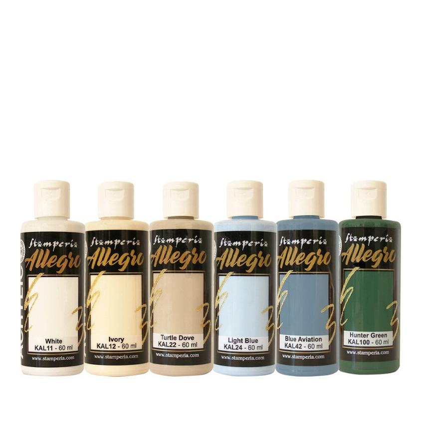 Stamperia - Acrylfarbe "Timeless" Allegro Paint Kit 6x60 ml