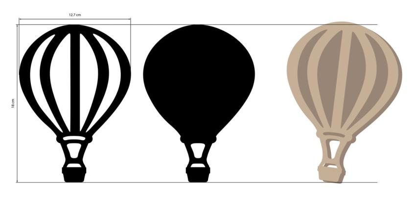 Stamperia - Holzteile "Air Balloon" MDF Crafty Shapes Blanks