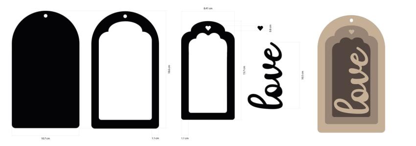 Stamperia - Holzteile "Tag" MDF Crafty Shapes Blanks