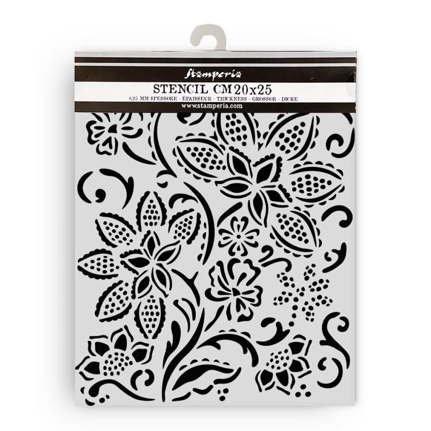 Stamperia - Schablone 20x25cm "Batik Flowers" Stencil