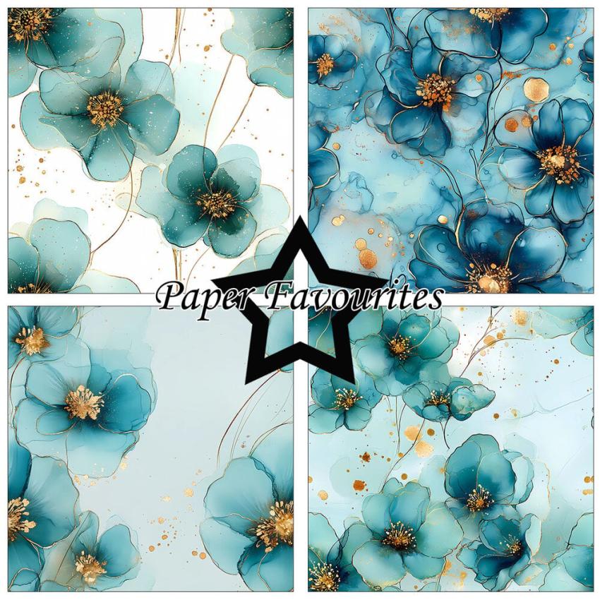Paper Favourites - Designpapier "Alcohol Ink Flowers" Paper Pack 12x12 Inch 8 Bogen
