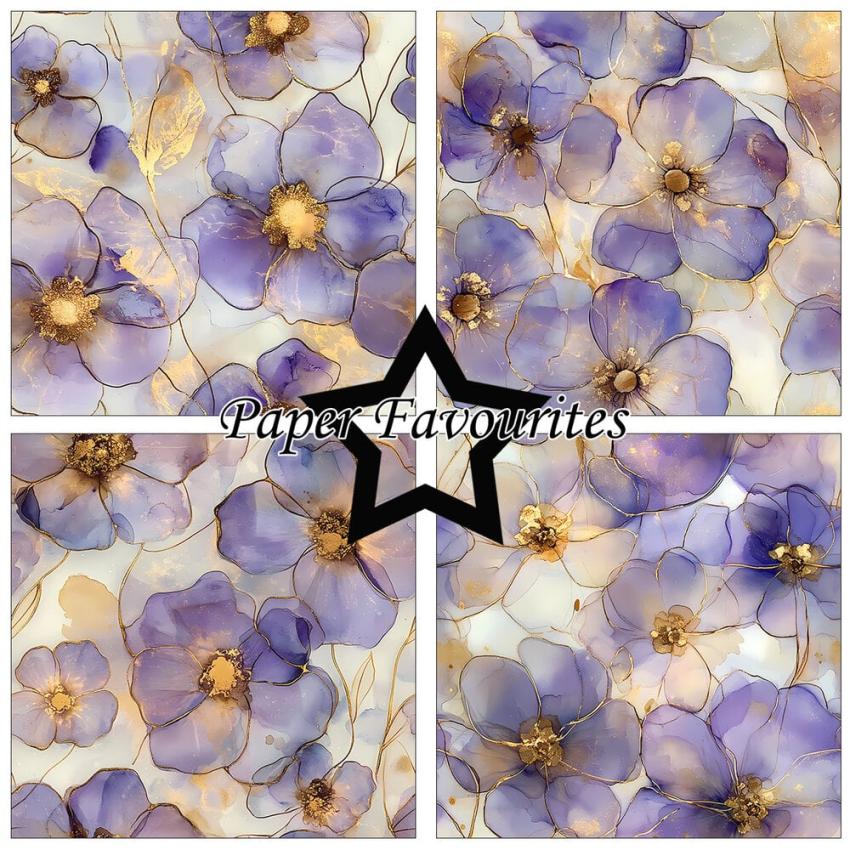 Paper Favourites - Designpapier "Alcohol Ink Flowers" Paper Pack 12x12 Inch 8 Bogen