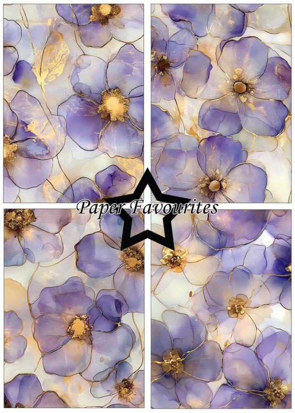 Paper Favourites - Designpapier "Alcohol Ink Flowers" Paper Pack A5 - 24 Bogen