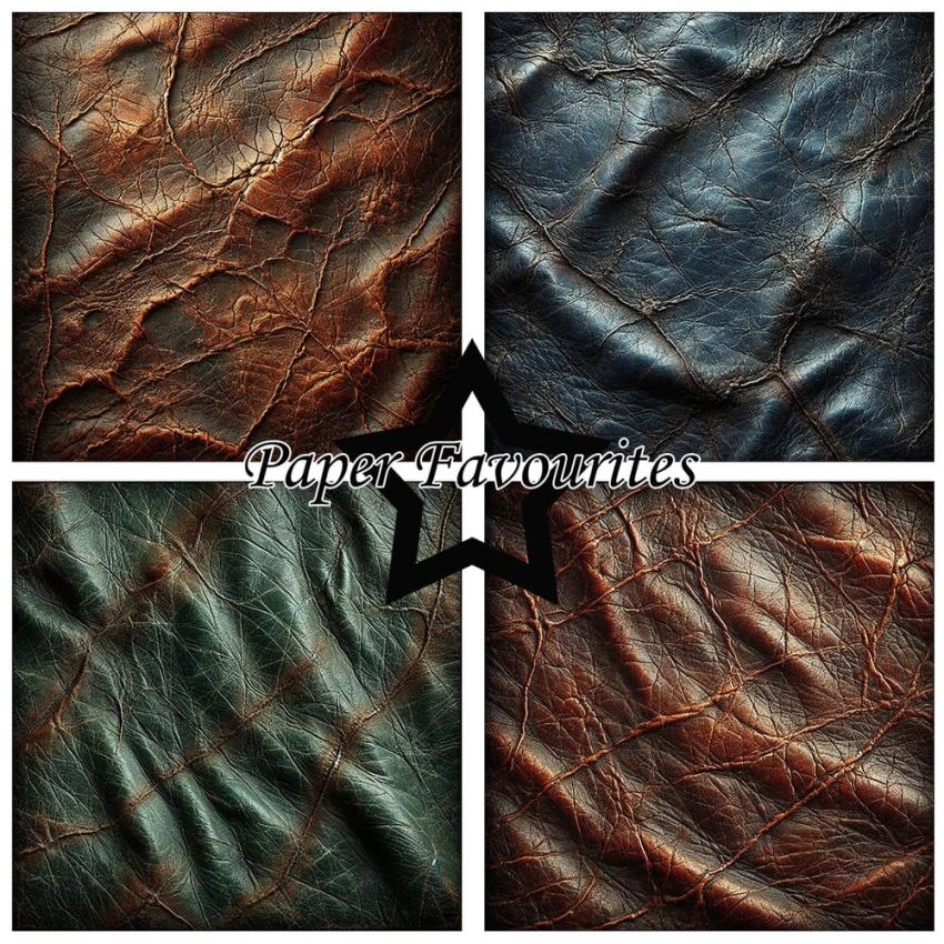 Paper Favourites - Designpapier "Leather Texture" Paper Pack 12x12 Inch 8 Bogen