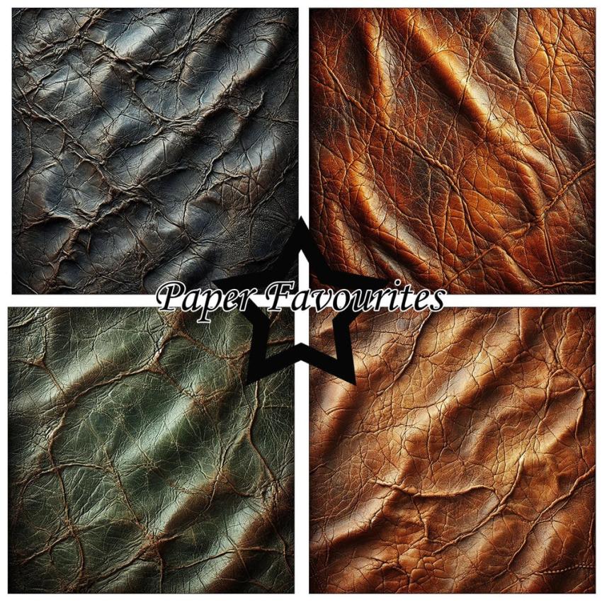 Paper Favourites - Designpapier "Leather Texture" Paper Pack 12x12 Inch 8 Bogen