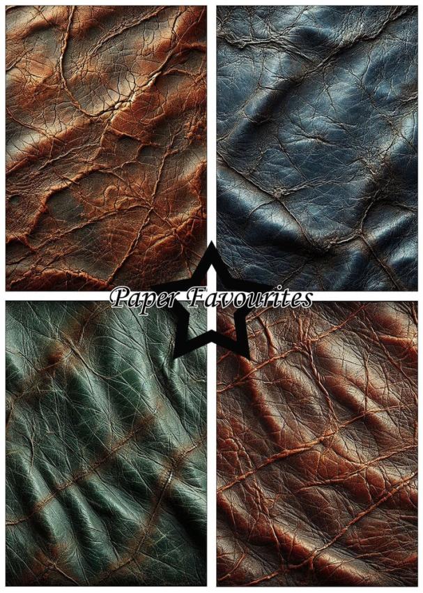 Paper Favourites - Designpapier "Leather Texture" Paper Pack A5 - 24 Bogen