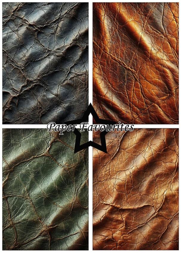Paper Favourites - Designpapier "Leather Texture" Paper Pack A5 - 24 Bogen