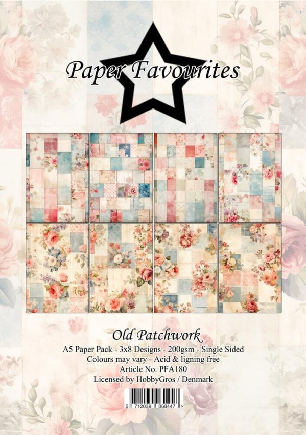 Paper Favourites - Designpapier "Old Patchwork" Paper Pack A5 - 24 Bogen