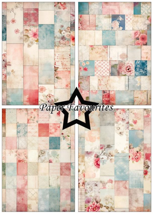 Paper Favourites - Designpapier "Old Patchwork" Paper Pack A5 - 24 Bogen