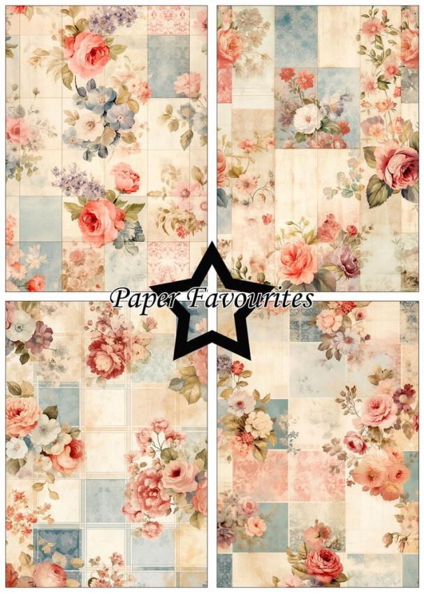 Paper Favourites - Designpapier "Old Patchwork" Paper Pack A5 - 24 Bogen