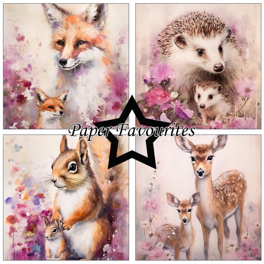 Paper Favourites - Designpapier "Wildlife" Paper Pack 6x6 Inch - 24 Bogen