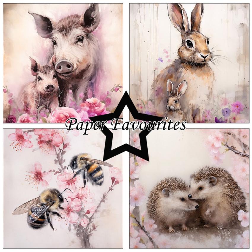 Paper Favourites - Designpapier "Wildlife" Paper Pack 6x6 Inch - 24 Bogen