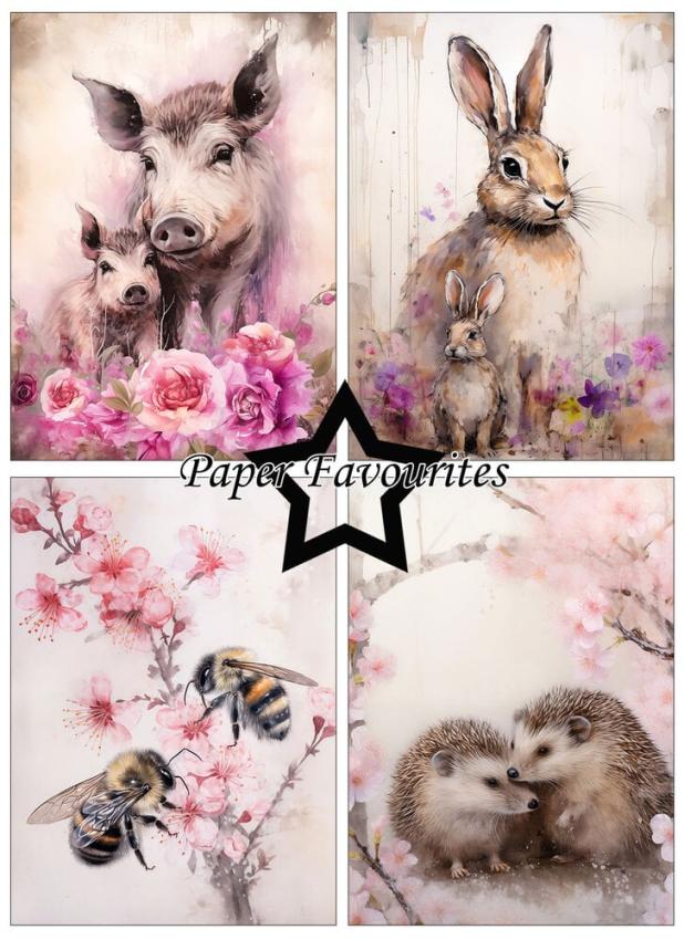 Paper Favourites - Designpapier "Wildlife" Paper Pack A6 - 24 Bogen