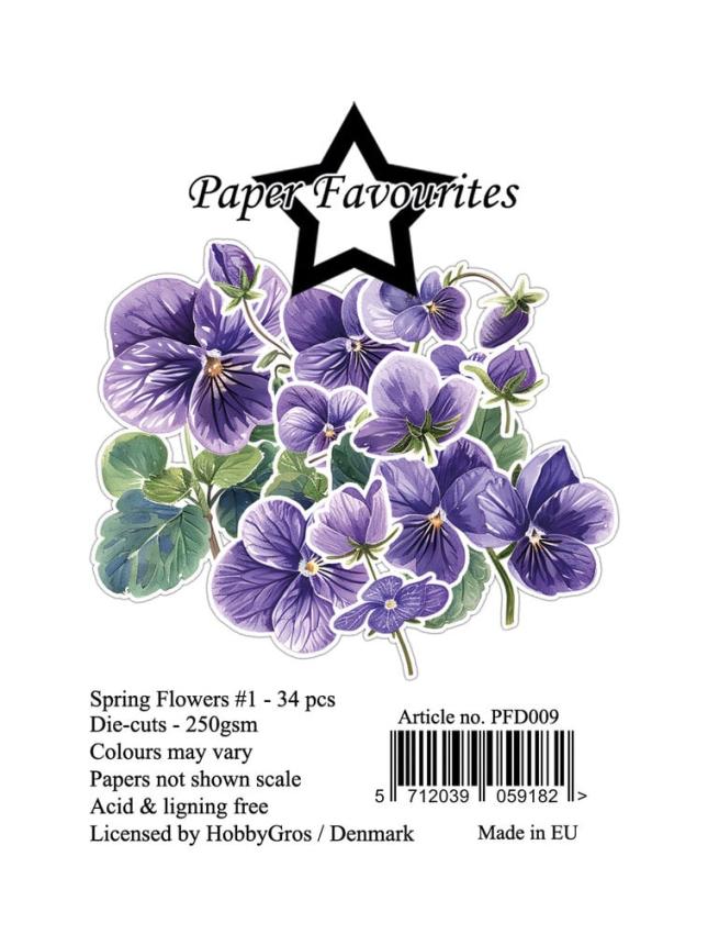 Paper Favourites - Stanzteile "Flowers #1" Die Cuts 
