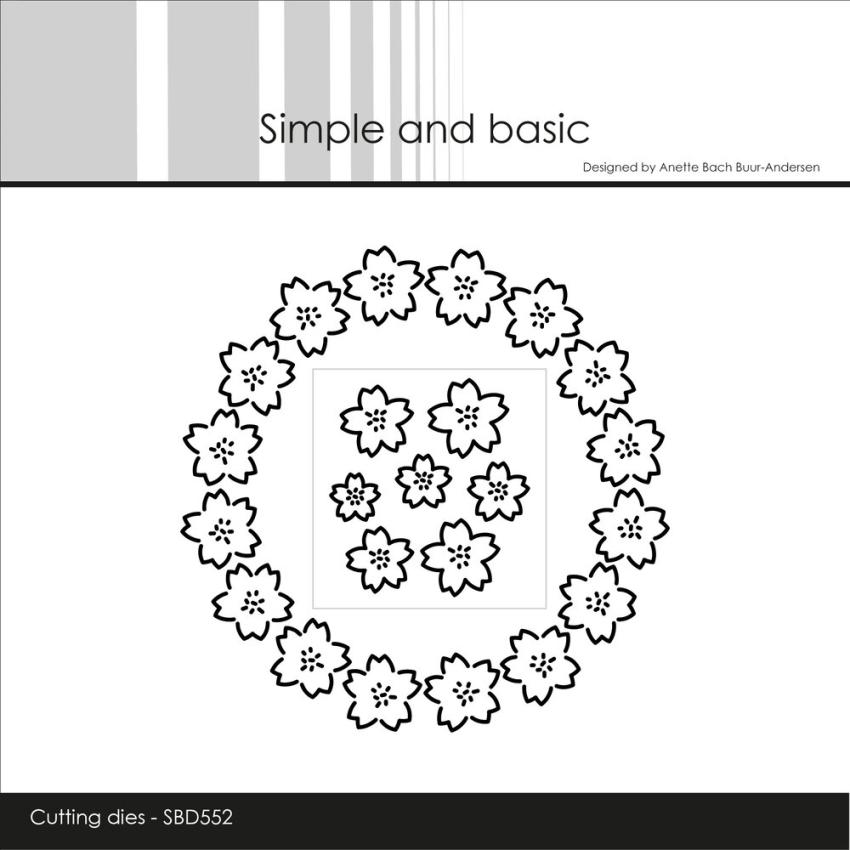 Simple and Basic - Stanzschablone 8,8x8,8cm "Flower Wreath" Dies